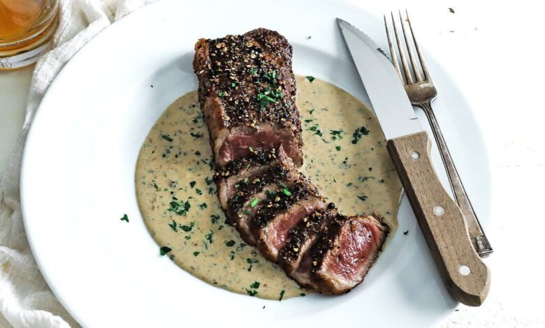 How to make peppercorn Sauce for stake