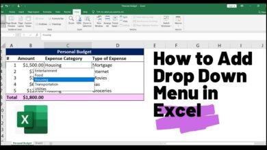 How to Create a Drop Down Menu in Excel