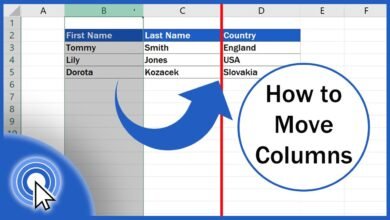 How to move the rows in Excel